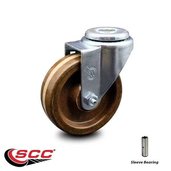 4 Inch High Temp Phenolic Wheel Swivel Bolt Hole Caster